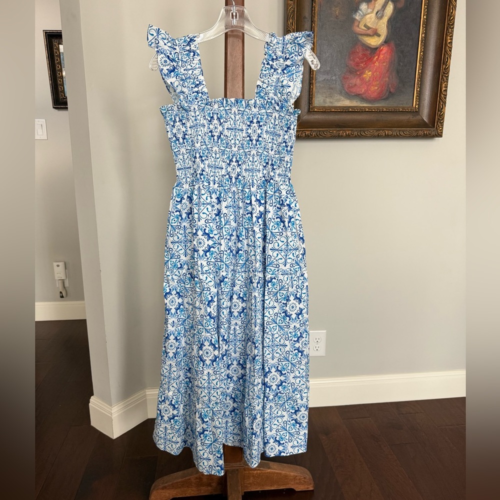 Hill House Ellie Nap Dress in Blue Mosaic - Picture 11 of 16